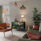 VIRGIN FOREST WITH SUNSET Sideboard mit 2 Türen in Schwarz