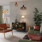 MIDNIGHT SPROUT Sideboard mit 2 Türen in Schwarz