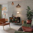 MIDNIGHT SPROUT Sideboard mit 2 Türen in Schwarz