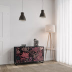 FLORAL WHISPER Sideboard mit 2 Türen in Schwarz