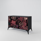 FLORAL WHISPER Sideboard mit 2 Türen in Schwarz