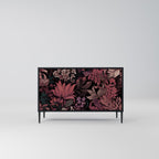 FLORAL WHISPER Sideboard mit 2 Türen in Schwarz