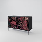 FLORAL WHISPER Sideboard mit 2 Türen in Schwarz