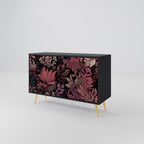 FLORAL WHISPER Sideboard mit 2 Türen in Schwarz