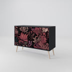 FLORAL WHISPER Sideboard mit 2 Türen in Schwarz