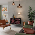 FLORAL WHISPER Sideboard mit 2 Türen in Schwarz