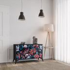 ETHEREAL BLOSSOMS Sideboard mit 2 Türen in Schwarz