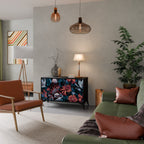 ETHEREAL BLOSSOMS Sideboard mit 2 Türen in Schwarz