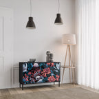 ETHEREAL BLOSSOMS Sideboard mit 2 Türen in Schwarz