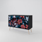 ETHEREAL BLOSSOMS Sideboard mit 2 Türen in Schwarz