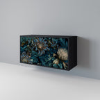 TWILIGHT BLOOM Sideboard mit 2 Türen in Schwarz