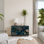 TWILIGHT BLOOM Sideboard mit 2 Türen in Schwarz