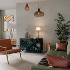 TWILIGHT BLOOM Sideboard mit 2 Türen in Schwarz