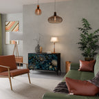 TWILIGHT BLOOM Sideboard mit 2 Türen in Schwarz