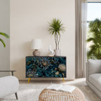 TWILIGHT BLOOM Sideboard mit 2 Türen in Schwarz