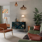 TWILIGHT BLOOM Sideboard mit 2 Türen in Schwarz