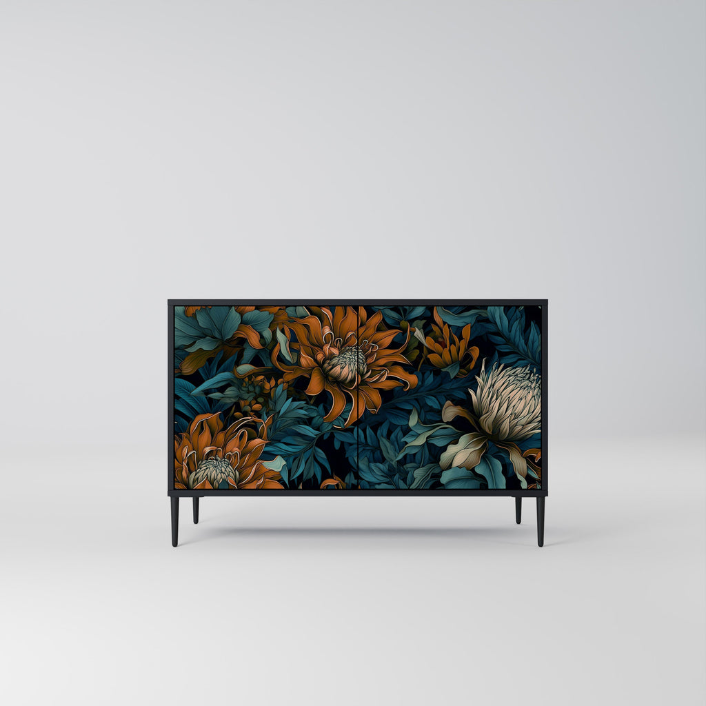 MORNING BLOOM Sideboard mit 2 Türen in Schwarz