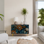 MORNING BLOOM Sideboard mit 2 Türen in Schwarz