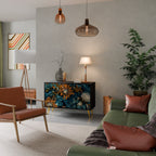 MORNING BLOOM Sideboard mit 2 Türen in Schwarz