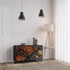 DAWN BLOOM Sideboard mit 2 Türen in Schwarz
