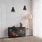 IMAGINARY BLOSSOM Sideboard mit 2 Türen in Schwarz
