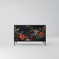IMAGINARY BLOSSOM Sideboard mit 2 Türen in Schwarz