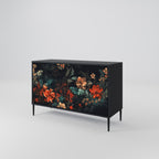 IMAGINARY BLOSSOM Sideboard mit 2 Türen in Schwarz