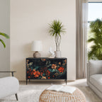 IMAGINARY BLOSSOM Sideboard mit 2 Türen in Schwarz