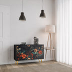 IMAGINARY BLOSSOM Sideboard mit 2 Türen in Schwarz