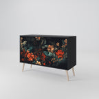 IMAGINARY BLOSSOM Sideboard mit 2 Türen in Schwarz