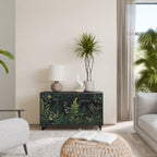 FERN FLOWERS Sideboard mit 2 Türen in Schwarz