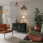 FERN FLOWERS Sideboard mit 2 Türen in Schwarz