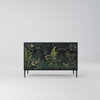 FERN FLOWERS Sideboard mit 2 Türen in Schwarz