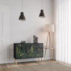 FERN FLOWERS Sideboard mit 2 Türen in Schwarz