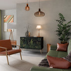 FERN FLOWERS Sideboard mit 2 Türen in Schwarz