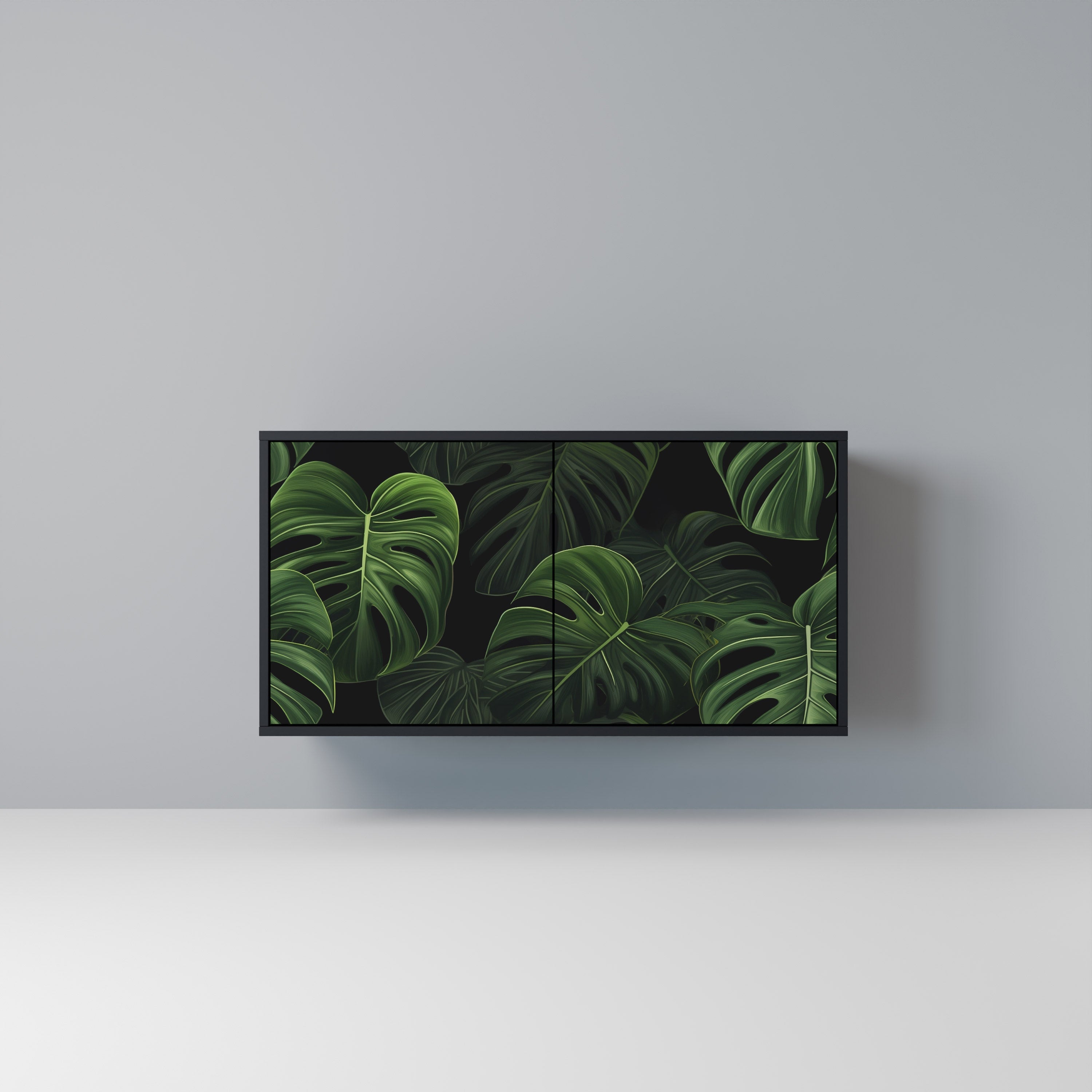 INFINITE MONSTERA Sideboard mit 2 Türen in Schwarz