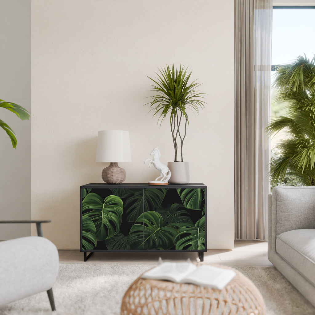 INFINITE MONSTERA Sideboard mit 2 Türen in Schwarz