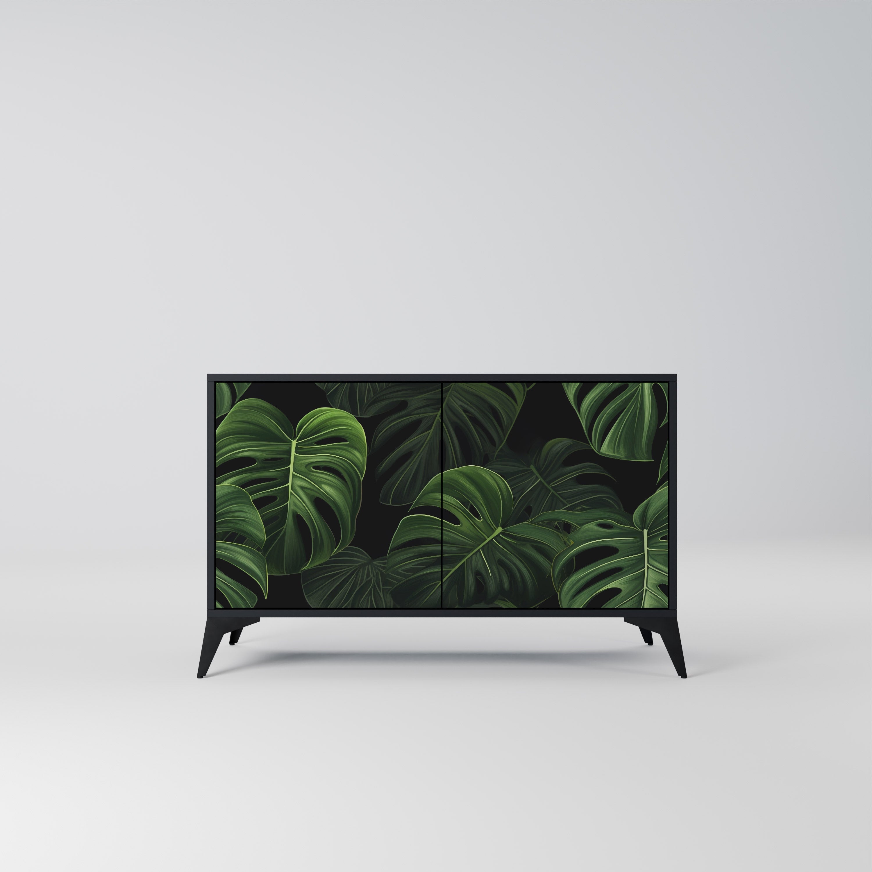 INFINITE MONSTERA Sideboard mit 2 Türen in Schwarz