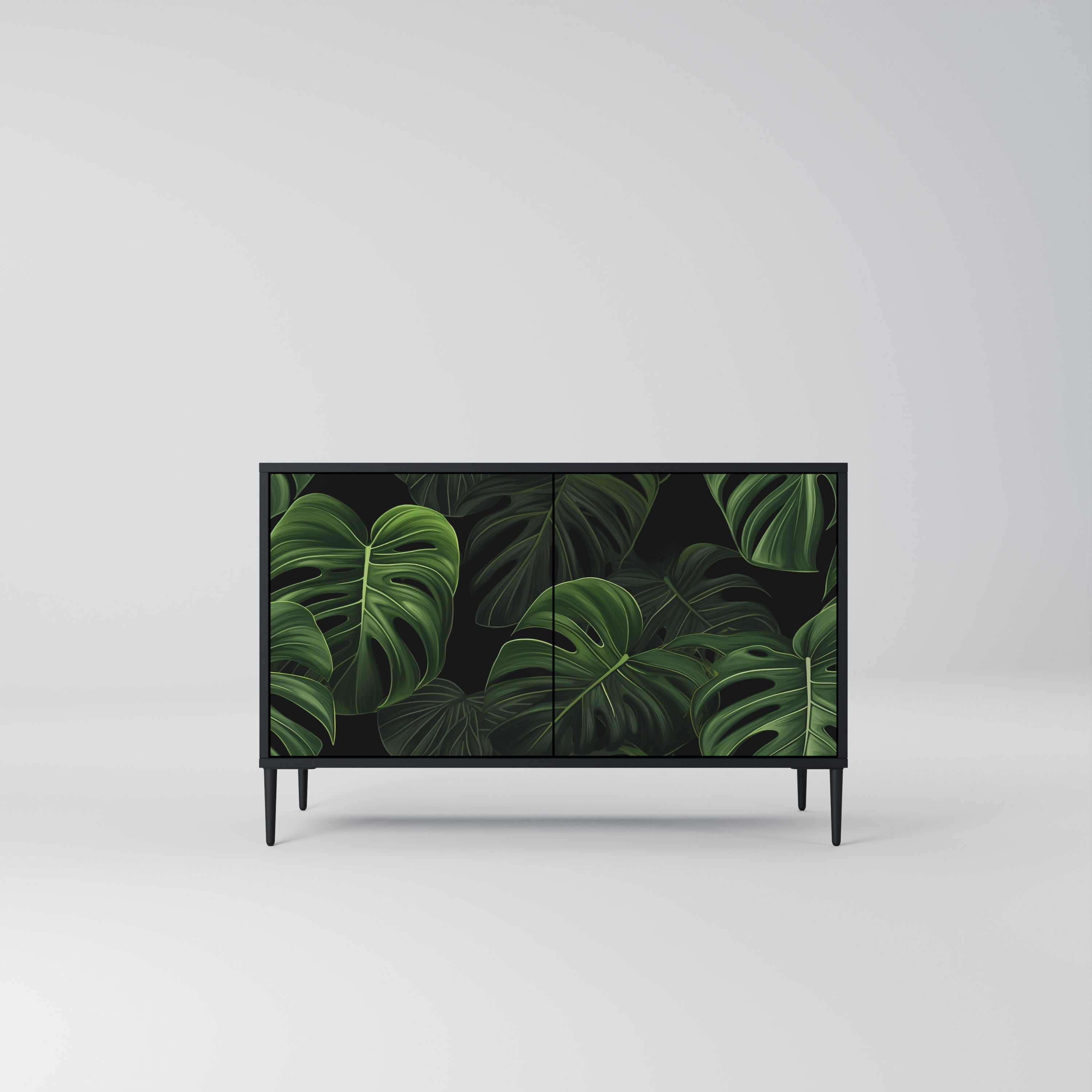 INFINITE MONSTERA Sideboard mit 2 Türen in Schwarz
