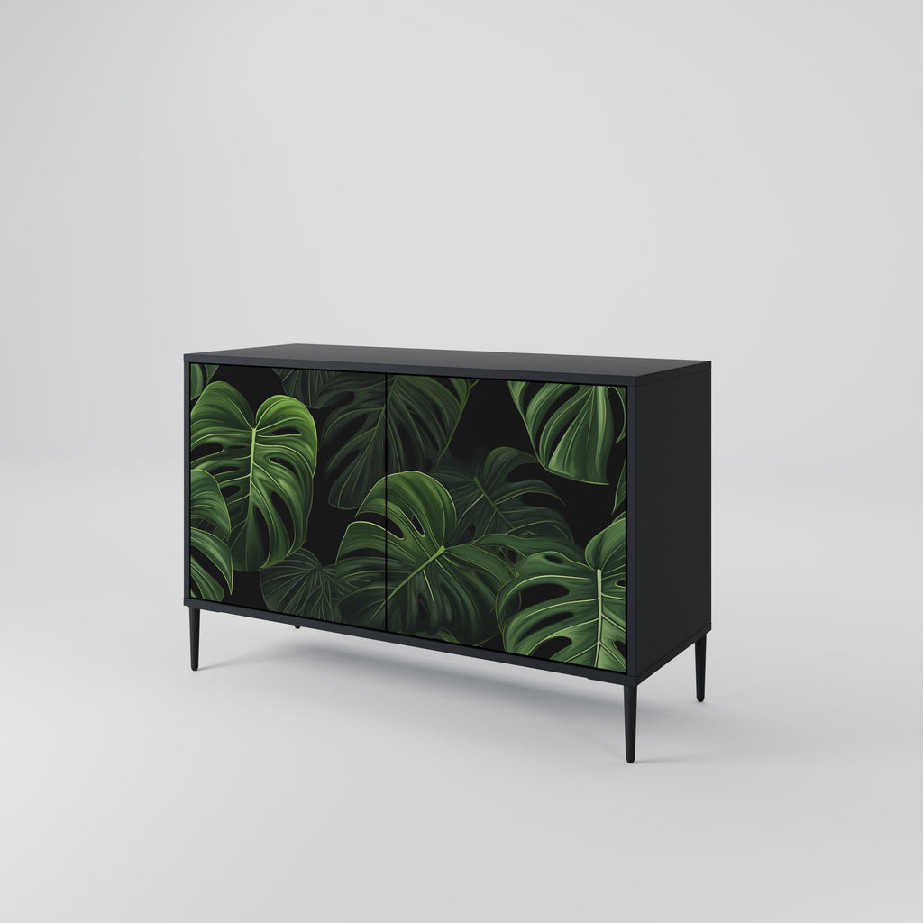 INFINITE MONSTERA Sideboard mit 2 Türen in Schwarz