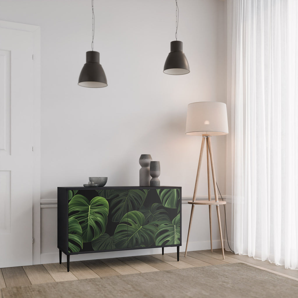 INFINITE MONSTERA Sideboard mit 2 Türen in Schwarz