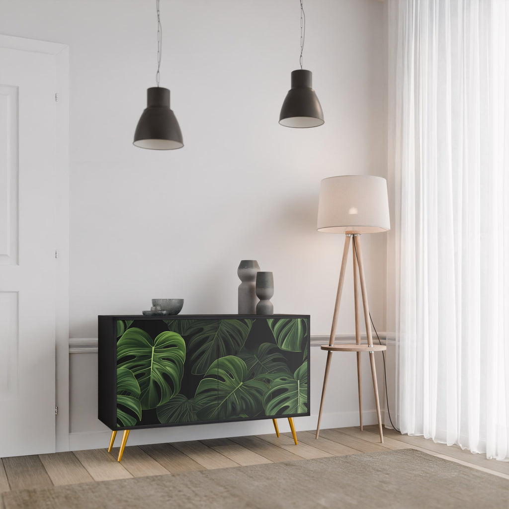 INFINITE MONSTERA Sideboard mit 2 Türen in Schwarz