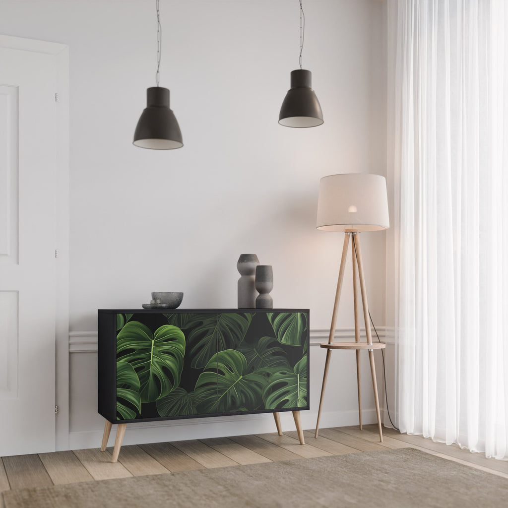 INFINITE MONSTERA Sideboard mit 2 Türen in Schwarz