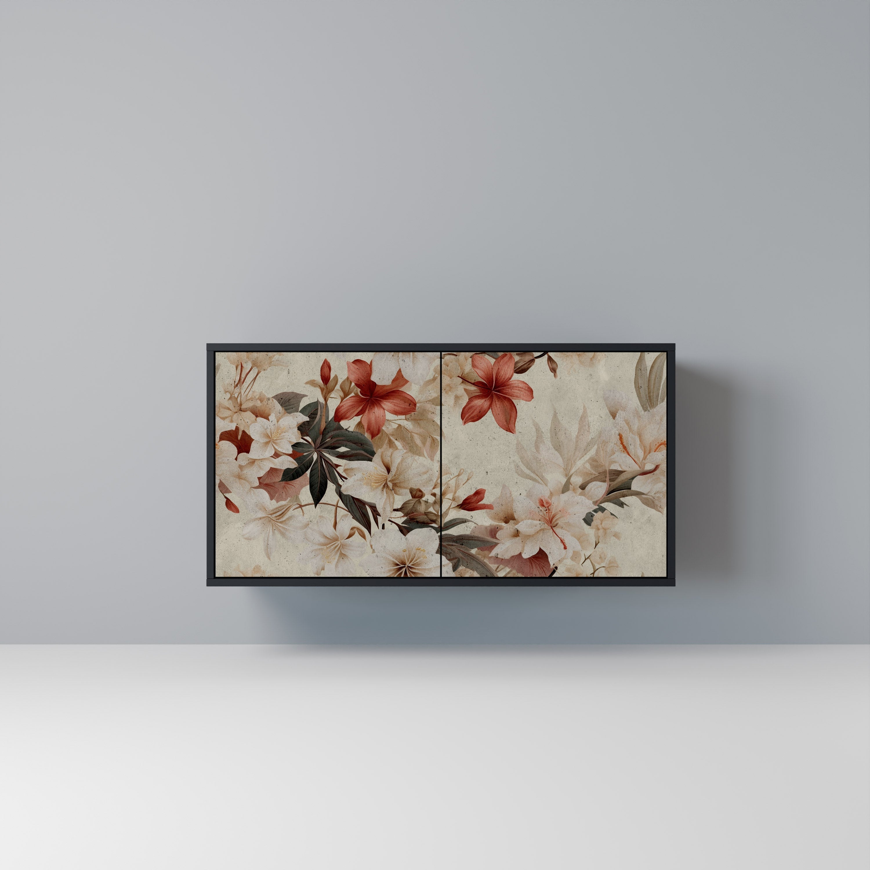 PETAL HARMONY Sideboard mit 2 Türen in Schwarz