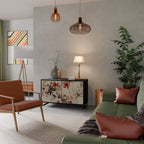 PETAL HARMONY Sideboard mit 2 Türen in Schwarz