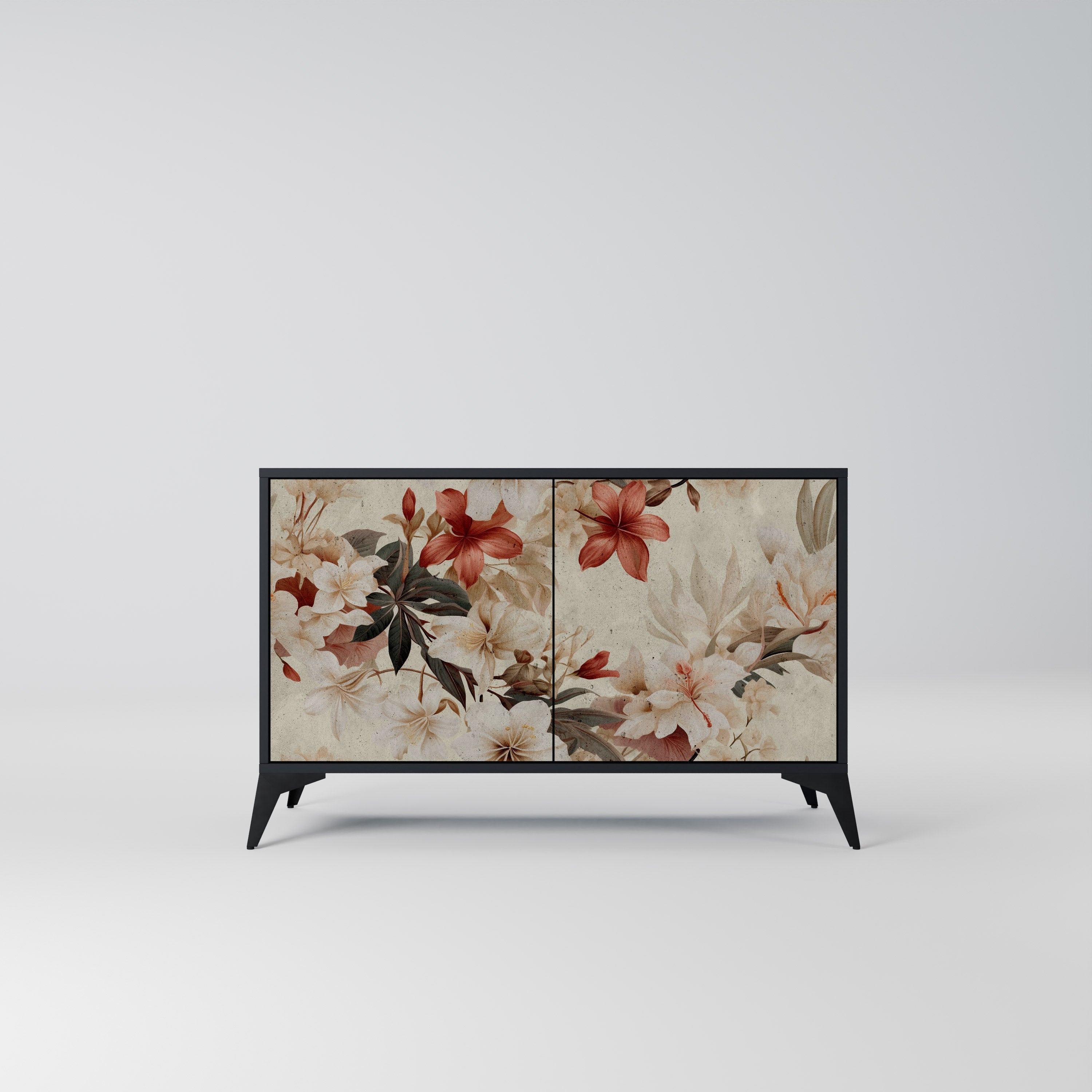 PETAL HARMONY Sideboard mit 2 Türen in Schwarz