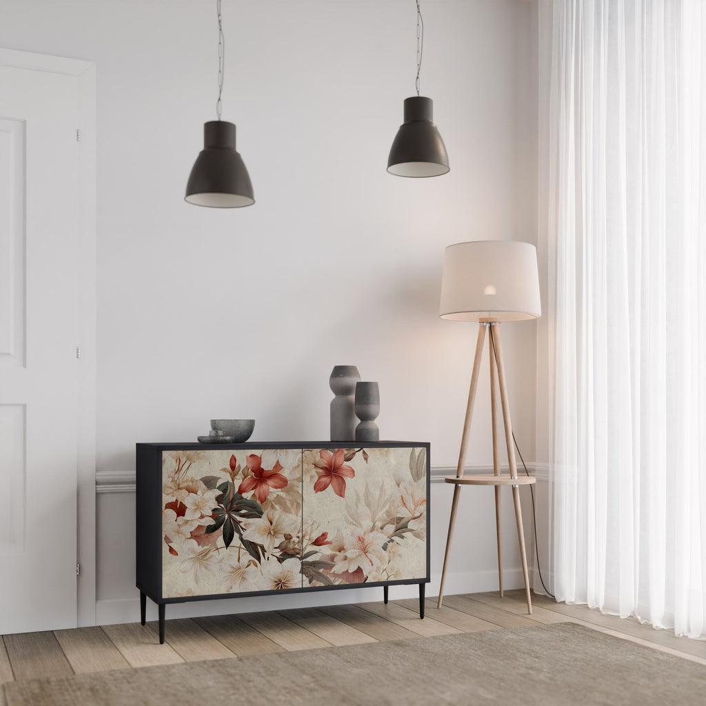 PETAL HARMONY Sideboard mit 2 Türen in Schwarz
