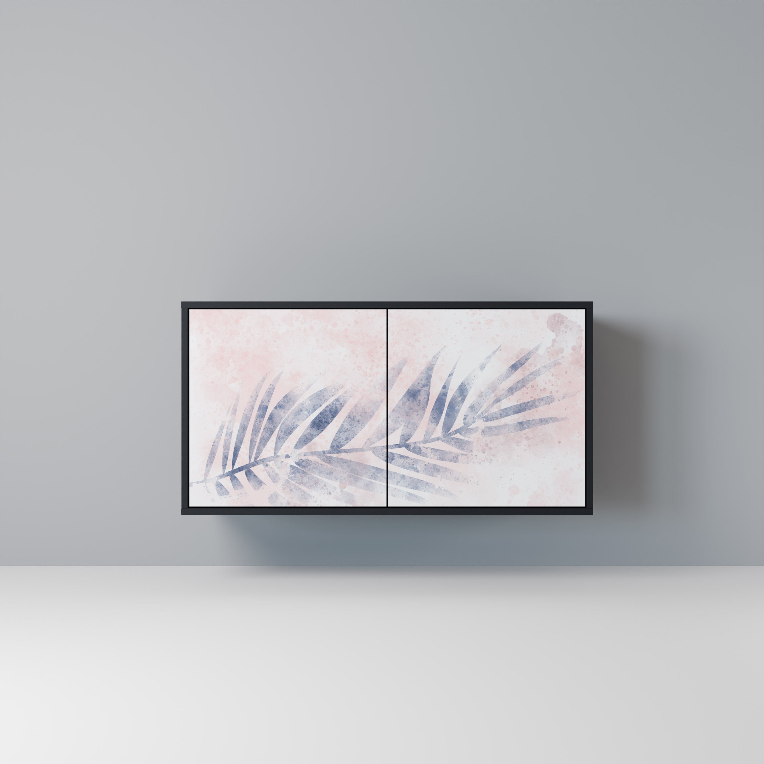 TIMELESS FLOAT Sideboard mit 2 Türen in Schwarz