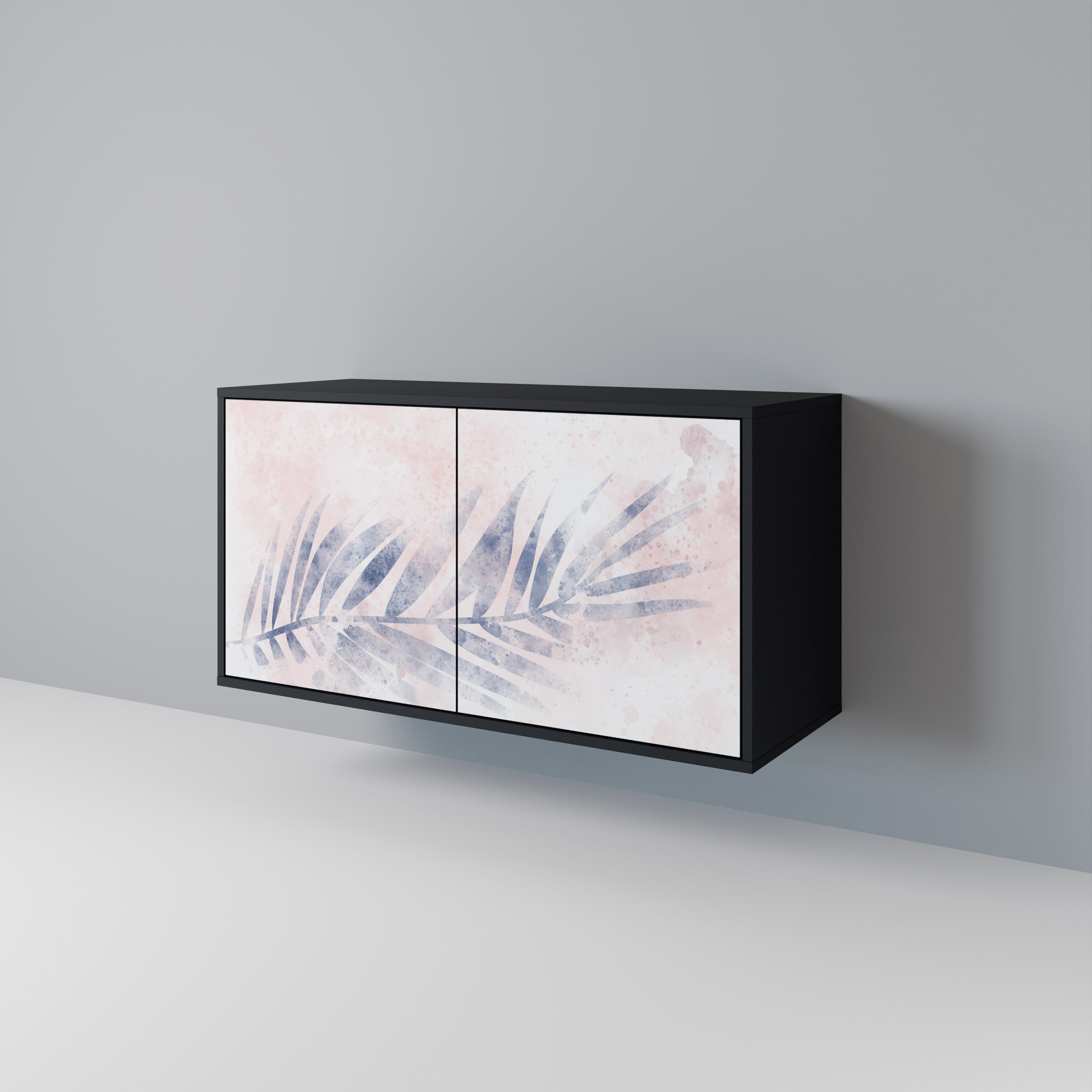 TIMELESS FLOAT Sideboard mit 2 Türen in Schwarz