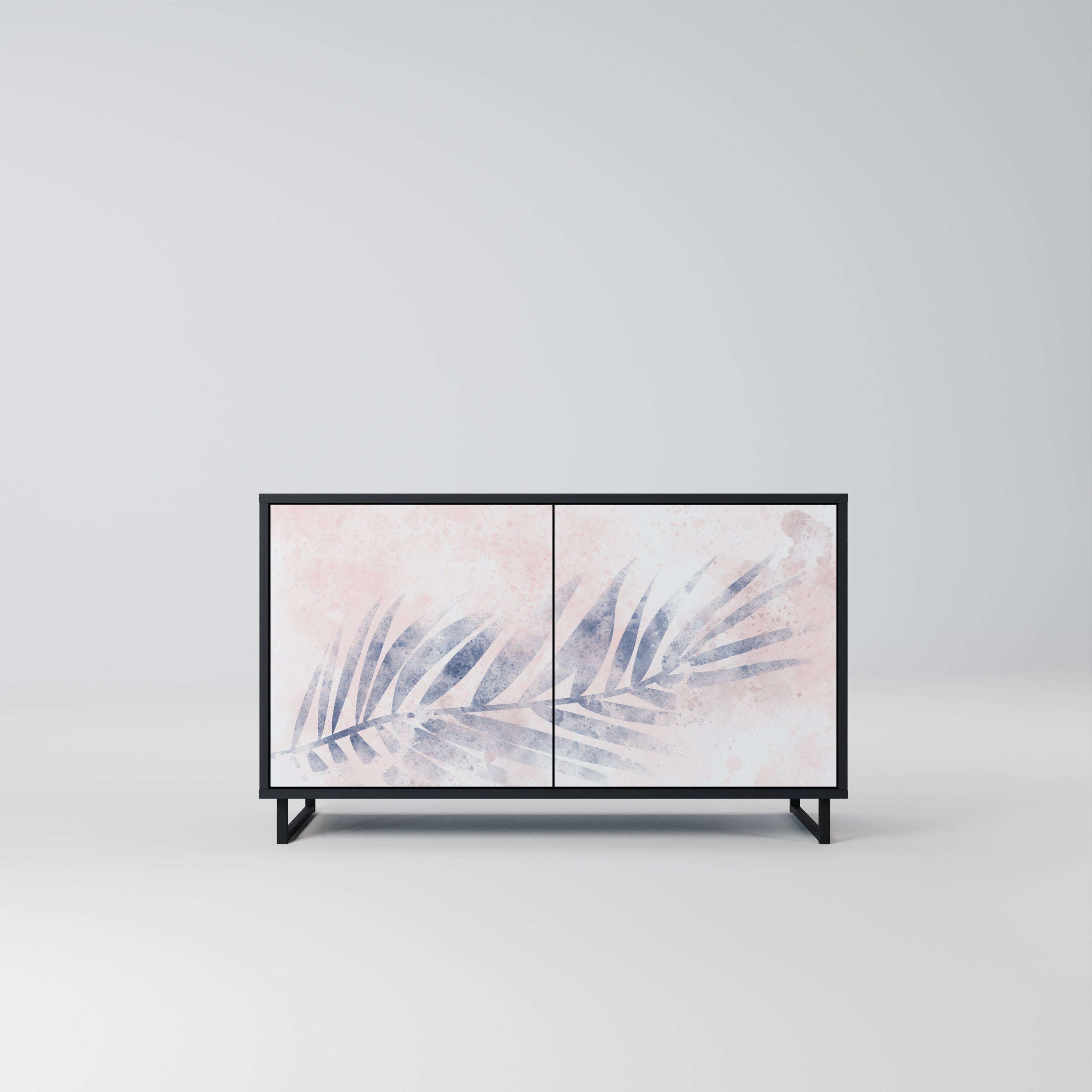 TIMELESS FLOAT Sideboard mit 2 Türen in Schwarz